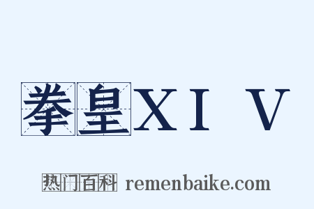 拳皇XIV是什么意思的图片